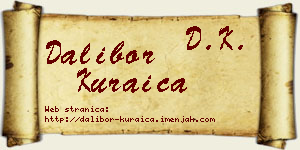 Dalibor Kuraica vizit kartica